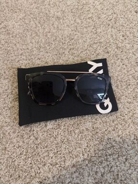 Quay Australia Black Sunglasses with Gold Bridge
